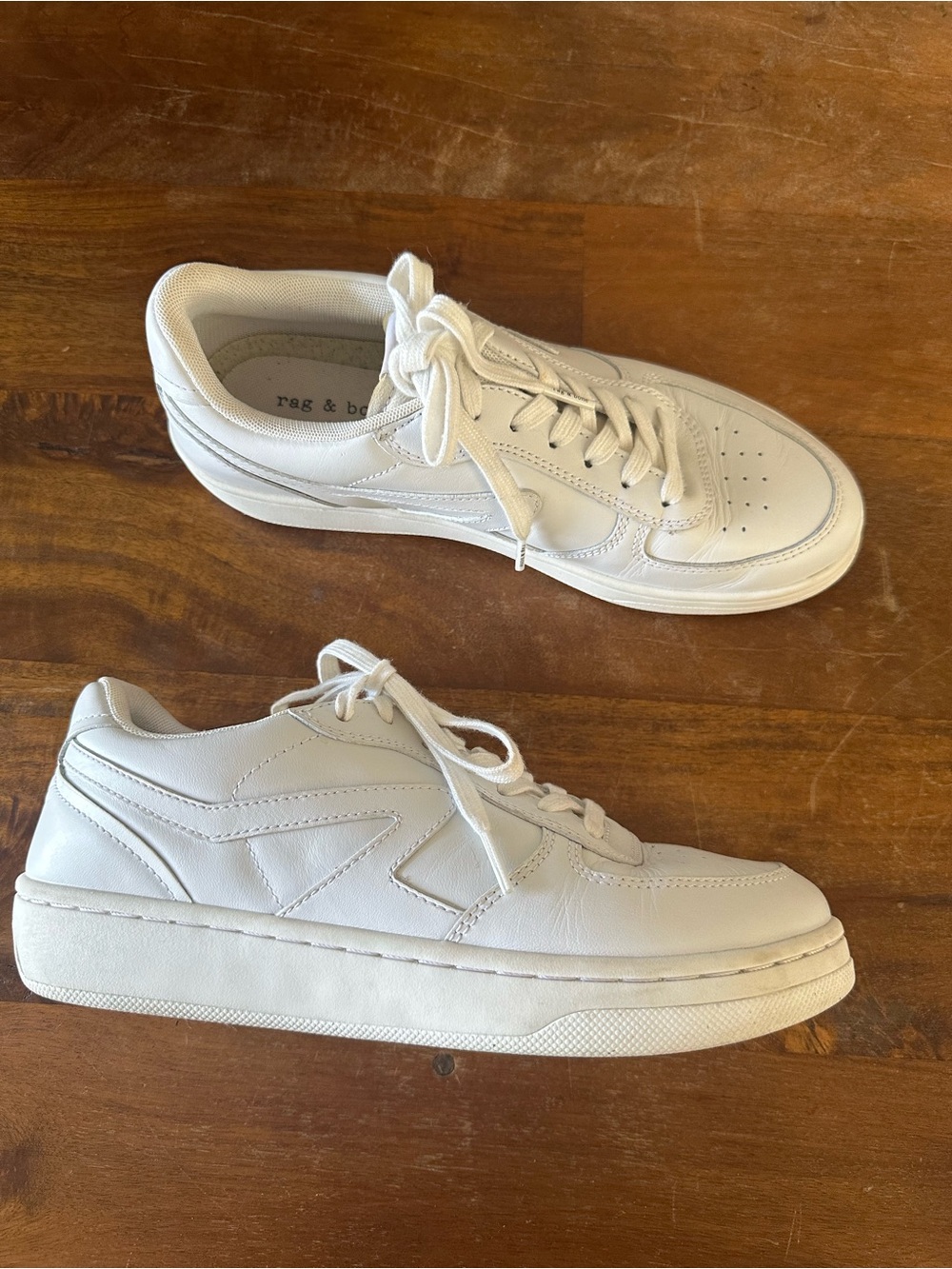 Rag‎ & Bone Retro Court Classic White Leather Sneakers size EURO 39